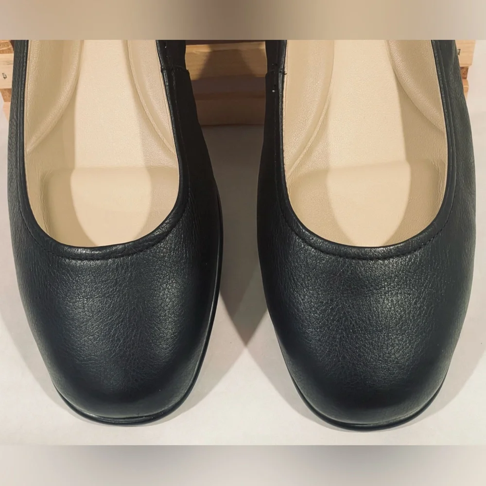 💥3/$50 Hush Puppies “Tabee Paradise” Black Ballet Flats Comfort Loafers | NIB